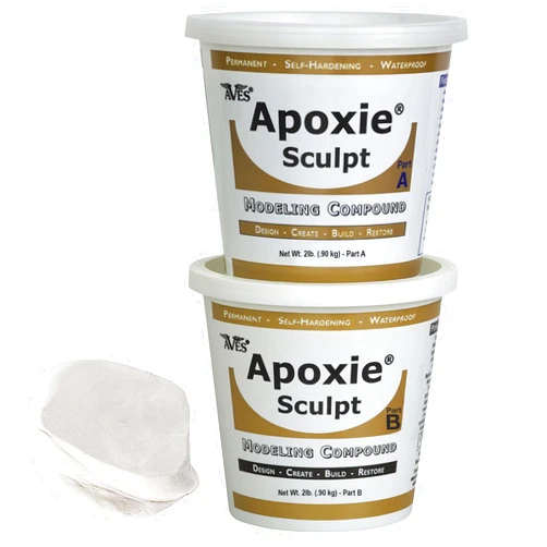 Aves Apoxie Sculpt - 2 Part Modeling Compound (A & B) - 4 Pound, White/Stone White