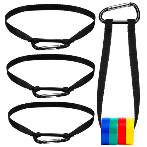 Shappy 3 Packs Electrical Tape Holder Electrical Tape Chain Strap Tape Thong Waist Tape Holder Lanyard with Metal Clips for Gaffers Tape Tool Belts Photography Stage Carrying Tool