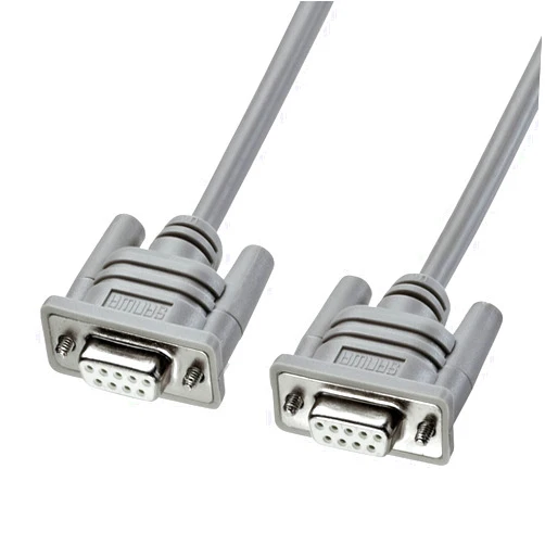 Sanwa Supply KRS-403XF-5K2 RS-232C Cable (Cross), 16.4 ft (5 m), Light Gray