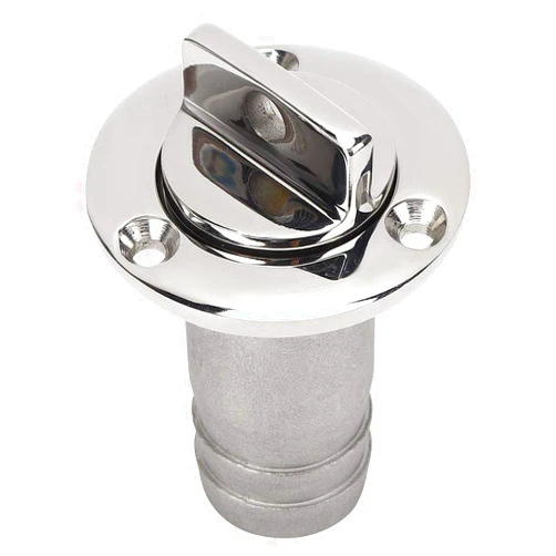 Vikye Garboard Drain Plug, Marine Drain Plug Kit 316 Stainless Steel Oval Vent Connector Fitting Boats Parts, Smooth and not Hurt Hands