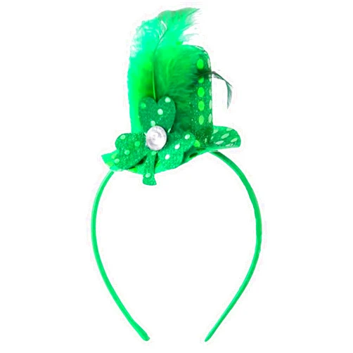 Lycycse St Patricks Day Headband Clover Shamrock Headbands Irish Green Leprechaun Hat St. Patrick’s Day Accessories