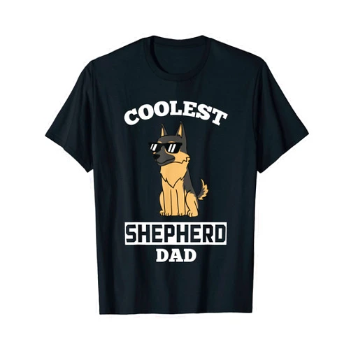 Regali Divertenti Cane Da Pastore Tedesco Coolest German Shepherd Dad Dog T-Shirt