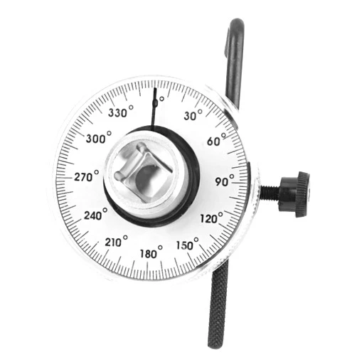 Tiiyee Torque Wrench Angle Gauge Tool, 1/2 Inch Digital Drive Torques Meter High Precision Scale Rotation Checker Professional Measure Tool Adapter with Adjustable Holding Rod for Mechanic Car Garage