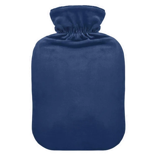 YKZEYK Navy Blue Hot Water Bottle with Cover Hot Water Bag Hot Water Bottles for Pain Relief Heat Packs Hot Pack Water Bags for Hand Feet Warmer Cramps Neck Shoulder Pain 2 Liter