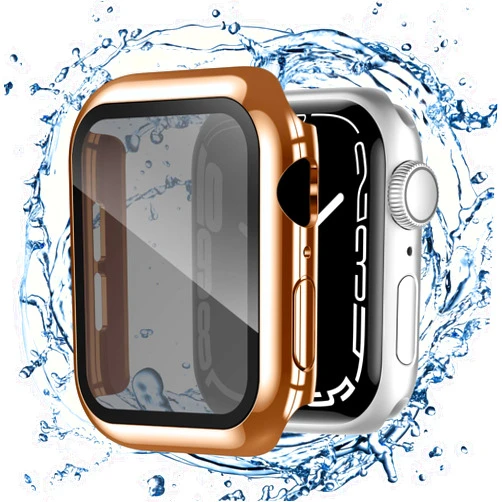 Recoppa Privacy Screen Protector for Apple Watch Case 45mm Series 7 8 9, Waterproof Ultra-Thin Hard PC Bumper with HD Anti-Spy Tempered Glass Protector Face Cover for iWatch 45mm [True 28°Anti Spy]
