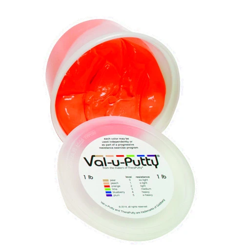 Fabrication Enterprises Val-u-Putty 10-3942 Exercise Putty, Orange, Soft, 1 lb.