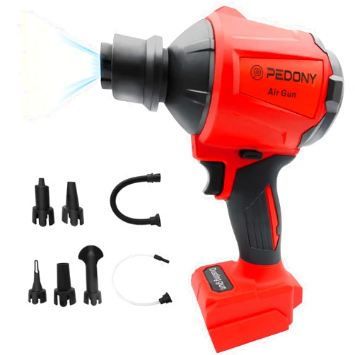 PEDONY Cordless Air Pump for Milwaukee 18V Battery, Handheld Brushless Air Blower Air Duster, 50000 RPM & 7 Nozzles Air Compressor for Home Cleaning Outdoor (Battery Not Included)