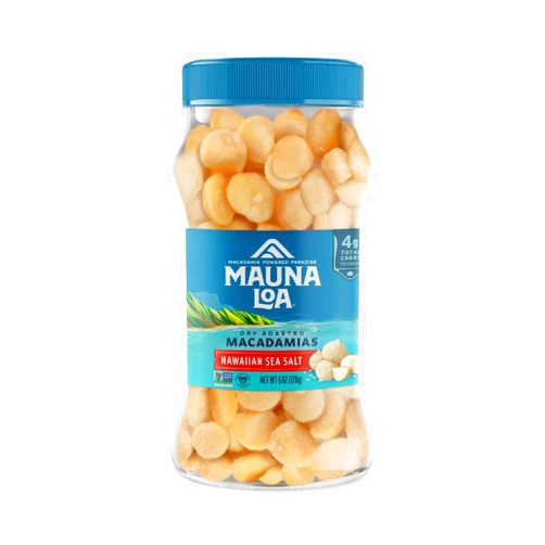 Mauna Loa Premium Roasted Macadamia Nuts, Salt Flavor, 6 Oz Jar (Pack of 1)