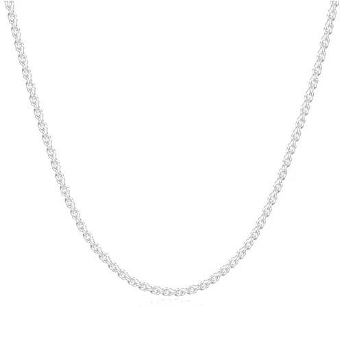 GLIJWELE 925 Sterling Silver Clasp Rope Chain for Men 2/2.5/3/4mm Diamond Cut Silver Chain Necklace 16,18,20,22,24,26,30 Inch