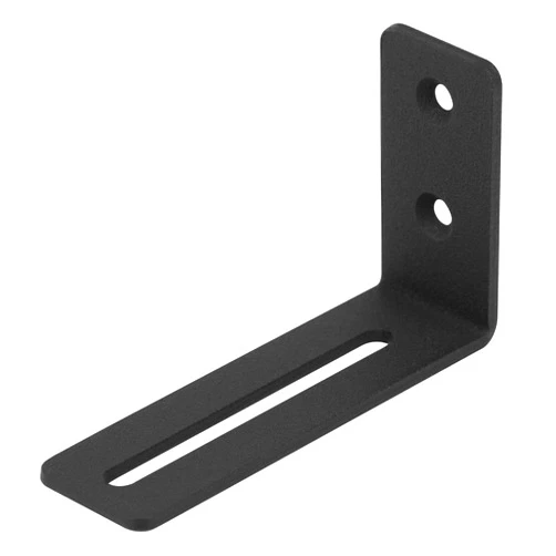 Eoere 10 PCS 4 Inches Black Adjustable L Corner Brace with Slot, Metal Steel Joint Right Angle Slidable Brackets Support, 4