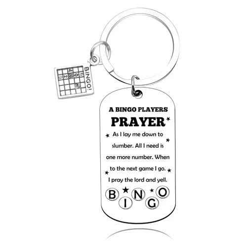 Baipilu Bingo Lover Gift for Women Bingo Gifts for Women Men Keychain Bingo Gift Bingo Player Gift Bingo Gifts Bingo Game Gift for Women Bingo Gambler Gift Keychain Christmas Birthday Gifts for Bingo Player