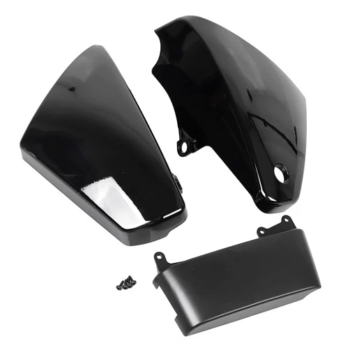 XMMT Black Battery Side Cover Protection Guard Fairing Cover Side Panel Oil Tank Cover Compatible for Kawasaki Vulcan 900 VN900 Classic Custom 2006-2020