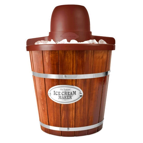 Nostalgia ICMW4NHDB 4-Quart Wood Bucket Ice Cream Maker