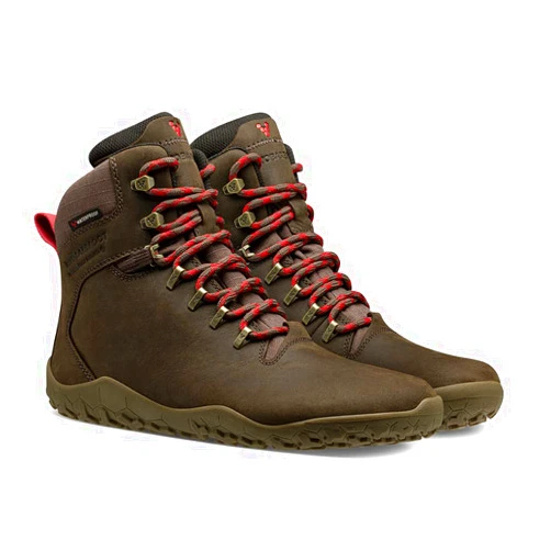Vivobarefoot Tracker II FG, Mens Leather Waterproof Hiking Boot With Barefoot Firm Ground Sole and Thermal Protection