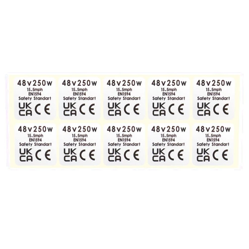 Create idea 10pcs Mid Drive Motor Sticker 48V 250W Motor Waterproof Sticker Decal 30x30mm Motor CE Label Tags Compatible with BAFANG BBS02B BBS01