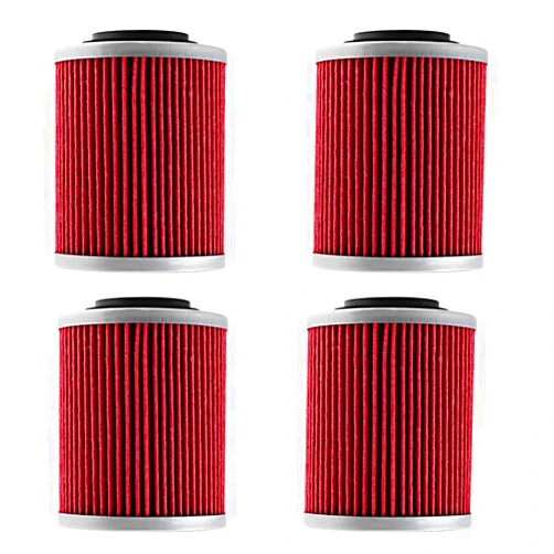 Xialukeparts 4-Pack Oil Filter Replacement for Can-Am Bombardier Outlander 330 400 450 500 570 650 800 850 1000 Replace# 420256188 711256188 KN152 HF152