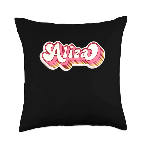 Apparel for Aliza - Birthday Christmas Aliza Personalized First Name Surname Throw Pillow, 18x18, Multicolor