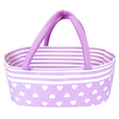 Aori Reborn Baby Dolls Bassinet Foldable Baby Doll Carrier Bed Soft Doll Carrier Doll Accessories with Handle for 17-22 inch Baby Dolls Girls (Purple)