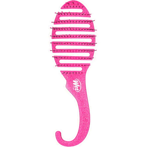 Wet Brush Shower Hair Brush Detangler - Exclusive Ultra-soft IntelliFlex Bristles - Minimizes Pain And Protects Against Split Ends and Breakage - Comb For Women, Men, Wet & Dry Hair - Pink Glitter