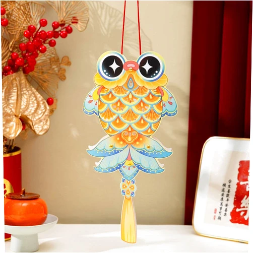 GINTBN Mid Autumn Festival Lantern, DIY Handmade Chinese Lantern with LED Light, Handheld Paper Lantern Cute Bunny Ornament for Holiday Decor,Mooncake Festival,Party