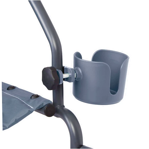 Medline Universal Cup Holder, Gray - Versatile Mobility Accessory for Rollator Walkers, Transport Chairs, and Wheelchairs
