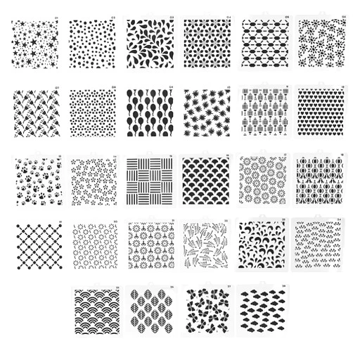 Apol 28 PCS Cookie Stencil Set, Food Safe Templates for Cupcake Fondant Cookies Cakes Scrapbooking Decor Template Mold