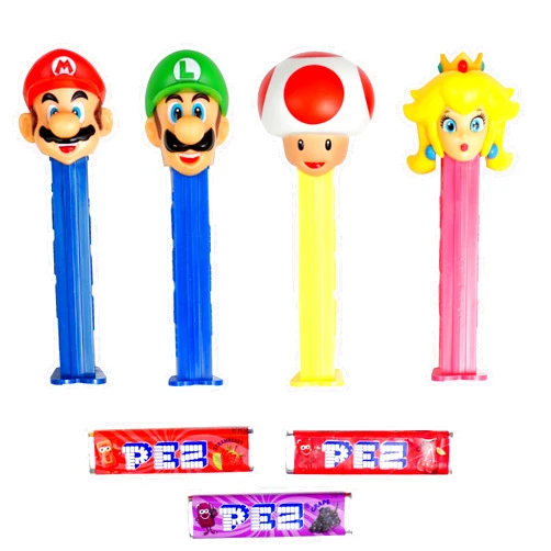 The Hampton Candy Company Nintendo Assorted PEZ Dispenser 12 Pack with PEZ Candy Refills, Nintendo Candy Dispenser, Nintendo Party Favors, Grab Bag, Goodie Bags