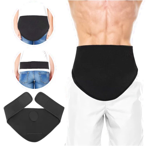 Flosmore Ostomy Waist Bag Adjustable Ostomy Belt Ostomy Bag Men Women Ostomy Bag Covers Colostomy Belt, Inner Pocket to Place Ostomy Pouch Ostomy Wrap (Black L Size)