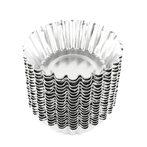 Bezall 20Pcs Egg Tart Molds, Mini Round Cake Molds Tart Pan Aluminium Pie Tins Cupcake Pudding Muffin Baking Cups