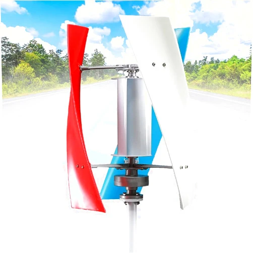 HENGCMM 3000W Wind Turbine Generator Vertical Axis Wind Turbine Teaching Model 12V 24V 48V High Efficiency 3 Blades Turbine Generator Kit for Home Farm Street Use,48V