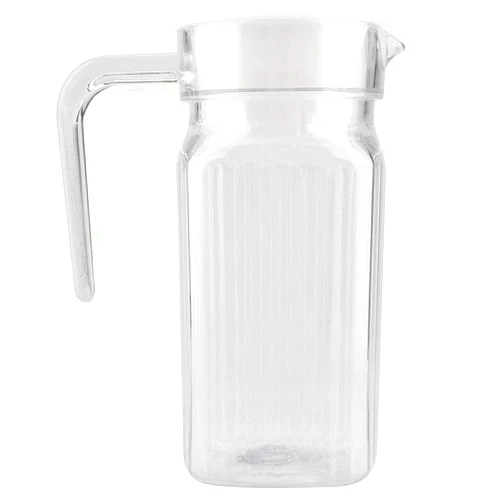 Haofy Acrylic Pitcher, Small Plastic Pitcher Juices Pitcher, Transparent Water Jugs Broken Beverage Jugs, Storing Milk Juices Tea Lemonade, with Lid and Handle(500ML)