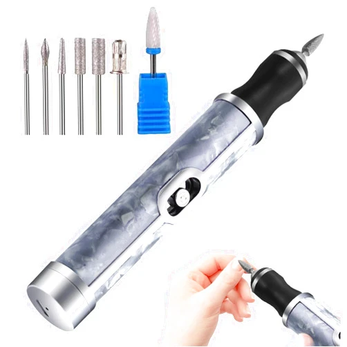 VASDEV Electric Nail File Thick Toenails, 4 Speeds Cordless Acrylic Nail Tool, Toe Nail Grinder Kit for Thick Nails, Toe Nail Grinder Kit for Thick Nails Edge Shaping Polishing Grinding Nursing Peeling