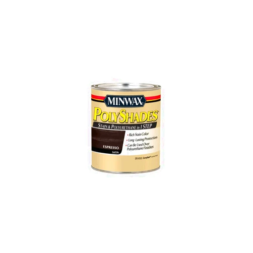 Minwax 219974444 Polyshades - Stain & Polyurethane in 1 Step, 275 VOC, 1/2 pint, Espresso, Satin