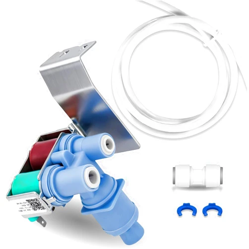 Bakaoof W10179146 W10408179 Refrigerator Water Inlet Valve Replaces W11563185 PS11749668 IMV708 Fit for Whirl-pool, May-tag, Ken-more, Ama-na, Kitchen-aid Refrigerator WRS321SDHZ01 WRS315SDHZ02 WRS315SDHW05