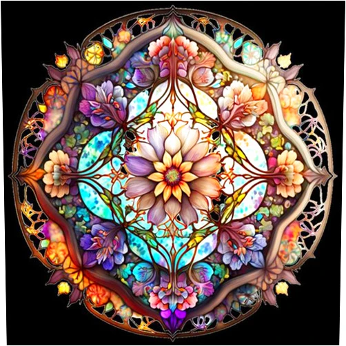 KICHANG Diamond Painting Kits,5D DIY Diamond Painting Kits for Adults,Diamond Art Kits for Adults,Round Full Drill Diamond Dots Crafts with Accessories for Home Decor Gift-11.8x11.8in-Mandala