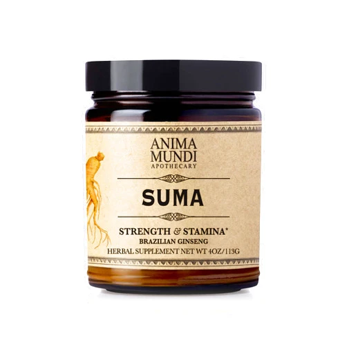 Anima Mundi Apothecary Suma Brazilian Ginseng Root Powder - Superfood Energy Support - Energizing Herbal Supplement Powder - Add to Smoothies, Tea, Coffee (4oz / 113g)