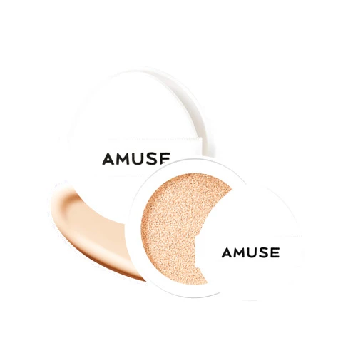 AMUSE SEOUL Ceramic Skin Perfector Cushion Foundation Refill (02 HEALTHY REFILL), Flawless Coverage, Semi Matte Glow, Long Lasting, Lightweight Satin Finish, Vegan, Korean Beauty Makeup (15g)