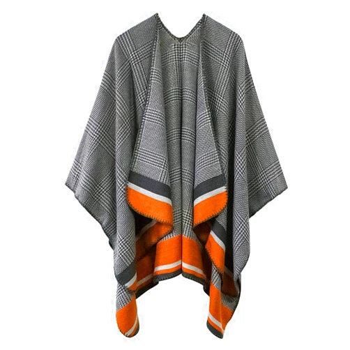 Urban CoCo Women's Vintage Pattern Open Front Poncho Cape Shawl Winter Shawl Wraps