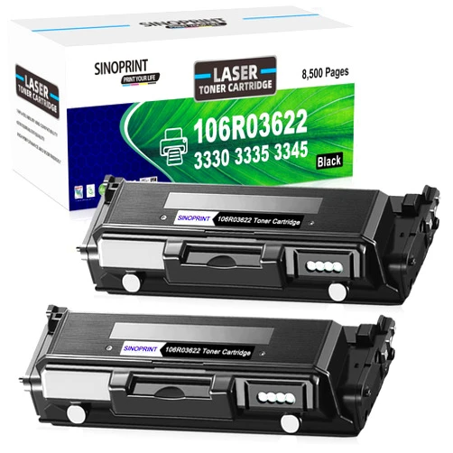 SINOPRINT 3330 Toner Cartridge Replacement for Xerox 3330 3335 3345 WorkCentre 3335/DNI 3345/DNI 106R03620 106R03622 106R03624 Phaser 3330/DNI Large Capacity 8,500 Pages (Black, 2-Pack)