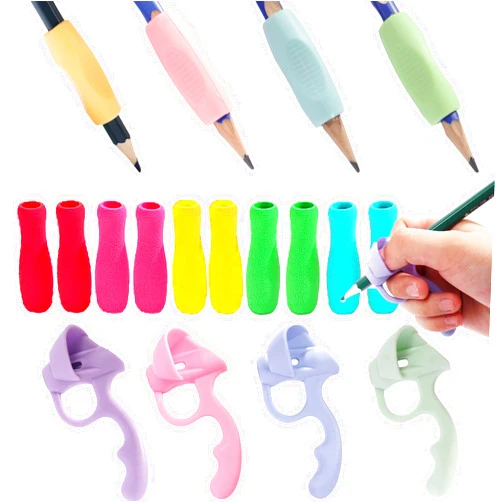 AURAADORN 18 Pack Pencil Grips for Kids Handwriting,Pencil Gripper Holder Posture Correction for Preschooler Training, Pen Writing Aid Tool for Kids Preschools Students (18pcs Multicolor)