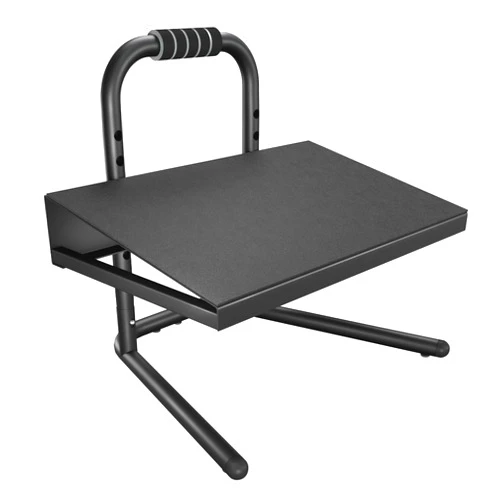 WORLDLIFT Height Adjustable Standing Foot Rest with Soft Grip Handle,Under Desk Footrest for Standing and Sitting,All-Steel Construction,Black