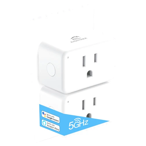EIGHTREE Mini Smart Plug 𝟓𝐆𝐇𝐳 𝐖𝐢-𝐅𝐢 𝐂𝐨𝐦𝐩𝐚𝐭𝐢𝐛𝐥𝐞 𝟏𝟓𝐀, 𝗘𝗻𝗲𝗿𝗴𝘆 𝗠𝗼𝗻𝗶𝘁𝗼𝗿𝗶𝗻𝗴, Smart Plugs That Compatible with Alexa & Google Home & SmartThings, Remote Control, Timer