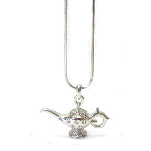 MOHANI GIFT JEWELRY Crystal Aladdin Genie Magic Lamp Pendant Necklace