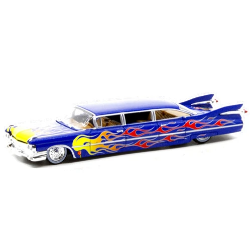 M2 Models 1959 Series 62 Limousine Blue Metallic with Flames The Tiki Daddy Limited Edition to 3850 Pieces Worldwide 1/64 Diecast Model Car by M2 39100-HS04