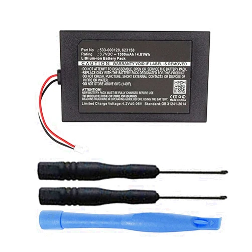MPF Products 1300mAh 533-000128, 623158 Battery Replacement Compatible with Logitech Harmony 950 (915-000260) and Harmony Elite (915-000256, 915-000257) Remote Controls