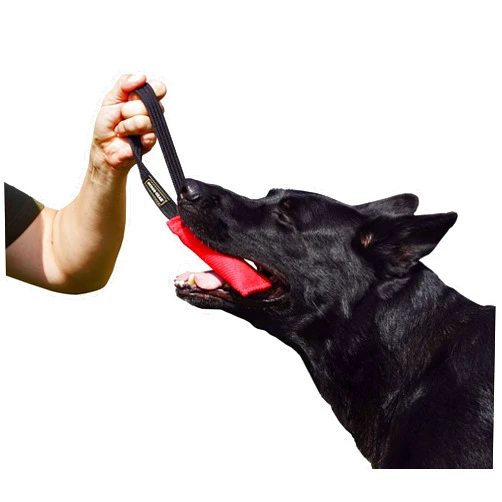 DINGO GEAR WWW.DINGOGEAR.COM 1977 Dingo Gear French Linen Tug Toy for Dog Training Agility Tug of War Dog Bumper Dog Bite Pillow 6