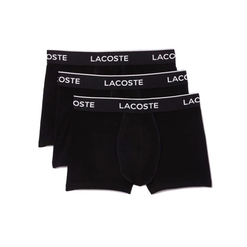 Lacoste Mens Casual Classic Cotton Stretch Trunks 3 Pack