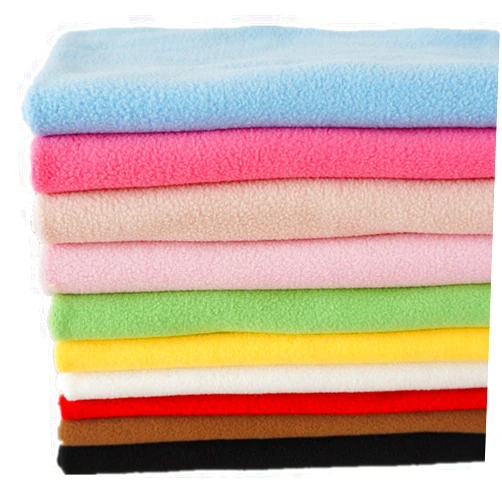 RayLineDo® 10PCS 50 * 50cm Solid Color Knitted Polar Fleece Fabric Anti Pill Fabric Patchwork Polyester Plush Fleece Cloth for DIY Sewing Handmade Dolls