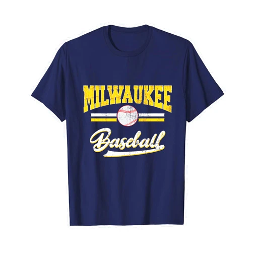 Milwaukee Baseball Jersey Apparel Retro Game Day Vintage Milwaukee Baseball T-Shirt