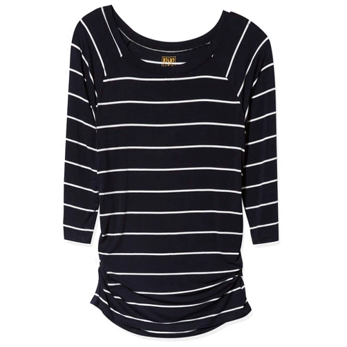 Rosie Pope Women's Maternity Pip N Vine 3 Quarter Sleeve Ruched Tee